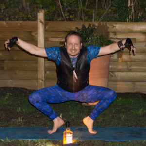 Goddess pose in August 29th 2017. ROAR! It's the fourth  Goddesspose I do in a yogachallenge, and all of them have had different arm poses.